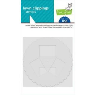 Lawn Fawn, reveal wheel templates: rectangle + virtual friends