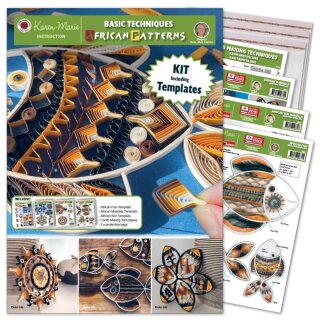 Karen Marie Klip: Quilling Anleitung, African Patterns SET