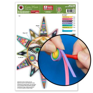 papier + ideen: Quilling Template, Inca Sun