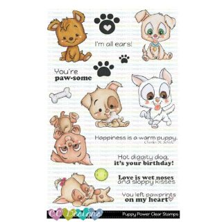 C.C. Designs, clear stamp, Puppy Power