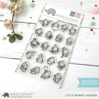 Mama Elephant, clear stamp, Little Monkey Agenda