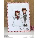Stamping Bella, Rubber Stamp, ODDBALL BRIDE AND GROOM