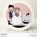 Stamping Bella, Rubber Stamp, ODDBALL BRIDE AND GROOM