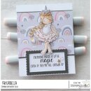 Stamping Bella, Rubber Stamp, TINY TOWNIE UNICORN