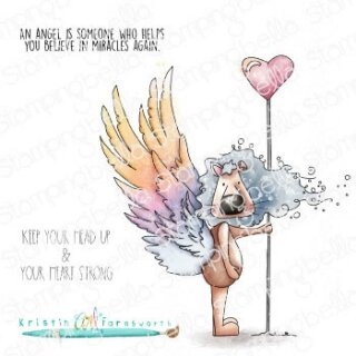 Stamping Bella, Rubber Stamp, DANDELION PROTECTOR OF HEARTS