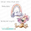 Stamping Bella, Rubber Stamp, RAINBOW DANDY