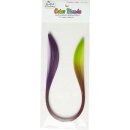 Quilled Creations, Paper Stripes, Purple-Red-Yellow Color...