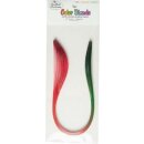 Quilled Creations, Paper Stripes, Red-Orange-Green Color Blend Quilling Paper 1/8&quot; (3mm)
