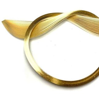 Quilled Creations, Paper Stripes, Gold Edge on Ivory...