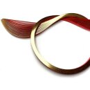 Quilled Creations, Paper Stripes, Gold Edge on Red...