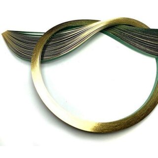 Quilled Creations, Paper Stripes, Gold Edge on Forest...