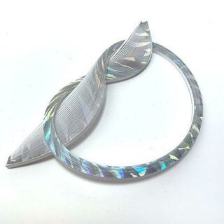 Quilled Creations, Paper Stripes, Silver Holofoil Edge on Bright White Quilling Paper 1/8" (3mm)