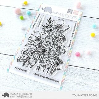 Mama Elephant, clear stamp, You matter to me
