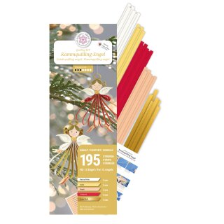 papier + ideen: Quilling KIT - Engel rot/gold