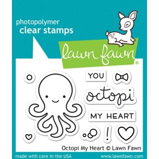 Lawn Fawn, clear stamp, octopi my heart