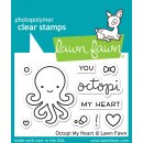 Lawn Fawn, clear stamp, octopi my heart