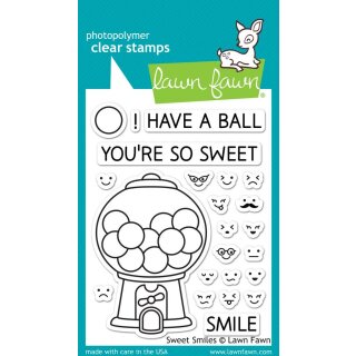 Lawn Fawn, clear stamp, sweet smiles