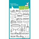 Lawn Fawn, clear stamp, lets bbq