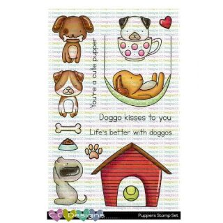 C.C. Designs, clear stamp, Puppers