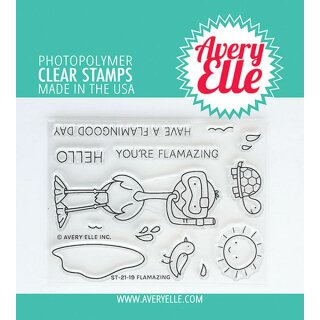 Avery Elle, clear stamp, Flamazing