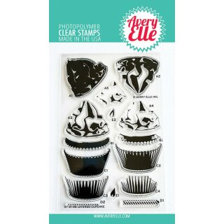 Avery Elle, clear stamp, Layered Cupcake