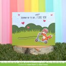 Lawn Fawn, clear stamp, scootin by