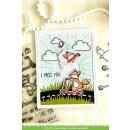 Lawn Fawn, clear stamp, scootin by