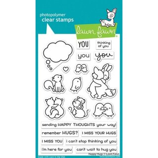 Lawn Fawn, clear stamp, happy hugs