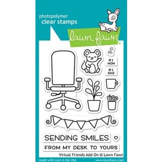 Lawn Fawn, clear stamp, virtual friends add-on