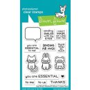Lawn Fawn, clear stamp, say what? masked critters