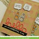 Lawn Fawn, clear stamp, say what? masked critters