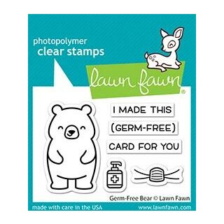 Lawn Fawn, clear stamp, germ-free bear
