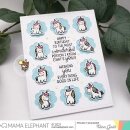Mama Elephant, clear stamp, Mixed Wishes Greetings