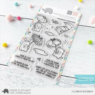 Mama Elephant, clear stamp, Flower Shower