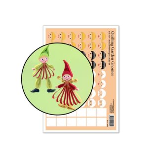 Ausschneidebogen Gesichter für Gartenzwerge