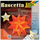 Bastelset Bascetta Stern, Transparent orange, 20 x 20 cm,...