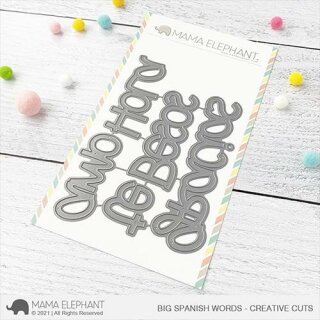 Mama Elephant, Creative Cuts/ Stanzschablone, Big Spanish Words
