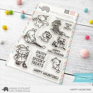 Mama Elephant, clear stamp, Happy Haunting