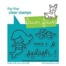 Lawn Fawn, clear stamp, mermaid for you flip-flop