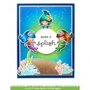 Lawn Fawn, clear stamp, mermaid for you flip-flop
