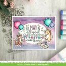 Lawn Fawn, clear stamp, giant birthday messages