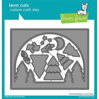 Lawn Fawn, lawn cuts/ Stanzschablone, forest backdrop