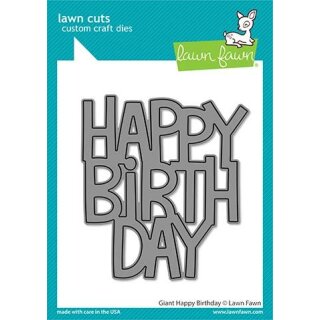 Lawn Fawn, lawn cuts/ Stanzschablone, giant happy birthday
