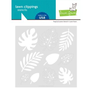 Lawn Fawn, Lawn Clippings, tropical leaves stencil