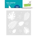 Lawn Fawn, Lawn Clippings, tropical leaves stencil