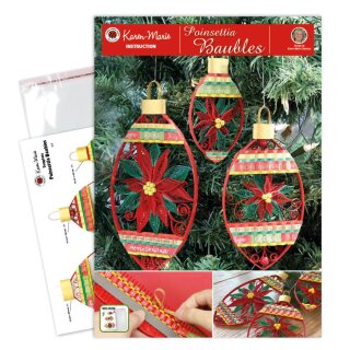 Karen Marie Klip: Quilling Anleitung, Poinsettia Baubles