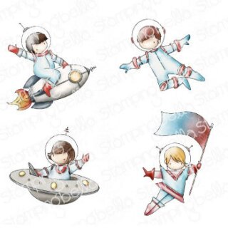 Stamping Bella, Rubber Stamp, TINY TOWNIE ASTRONAUTS