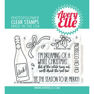 Avery Elle, clear stamp, Prosecco -HO-HO