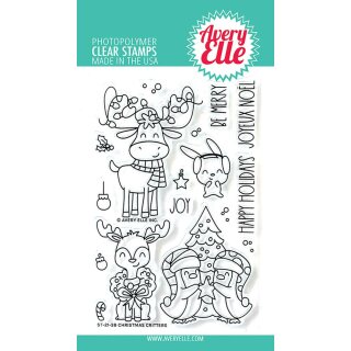 Avery Elle, clear stamp, Christmas Critters