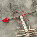 Drahtform Herz &Oslash;25cm Rot